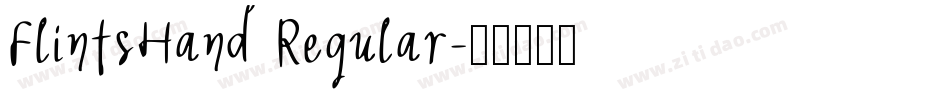 FlintsHand Regular字体转换